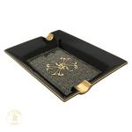 S.T. Dupont Large Ashtray Arturo Fuente Black Lacqured and Multicolour