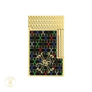 S.T. Dupont Le Grand Lighter Arturo Fuente Black Lacqured, Multicolour and Yellow Gold 